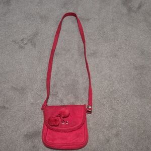 Pink Crossbody Bag with Pom-Pom Detail